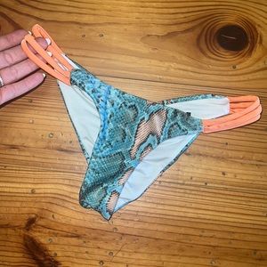 Beach Babe cheeky neon bikini bottoms small